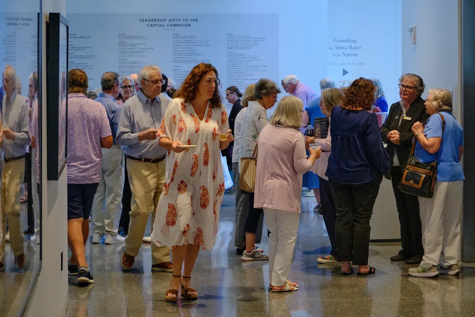 The opening reception at the Muscarelle Museum of Art