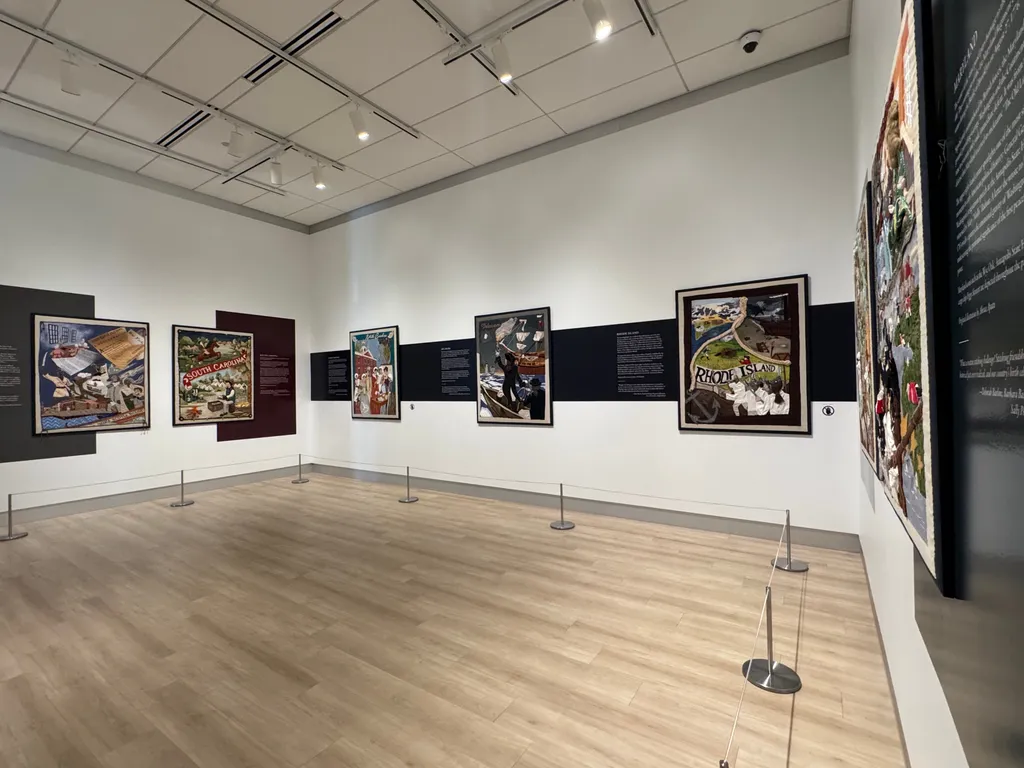 The exhibition gallery designed by the Muscarelle Museum of Art team