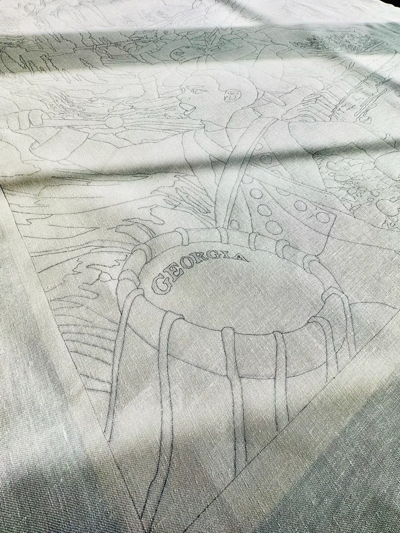 Traced Georgia panel