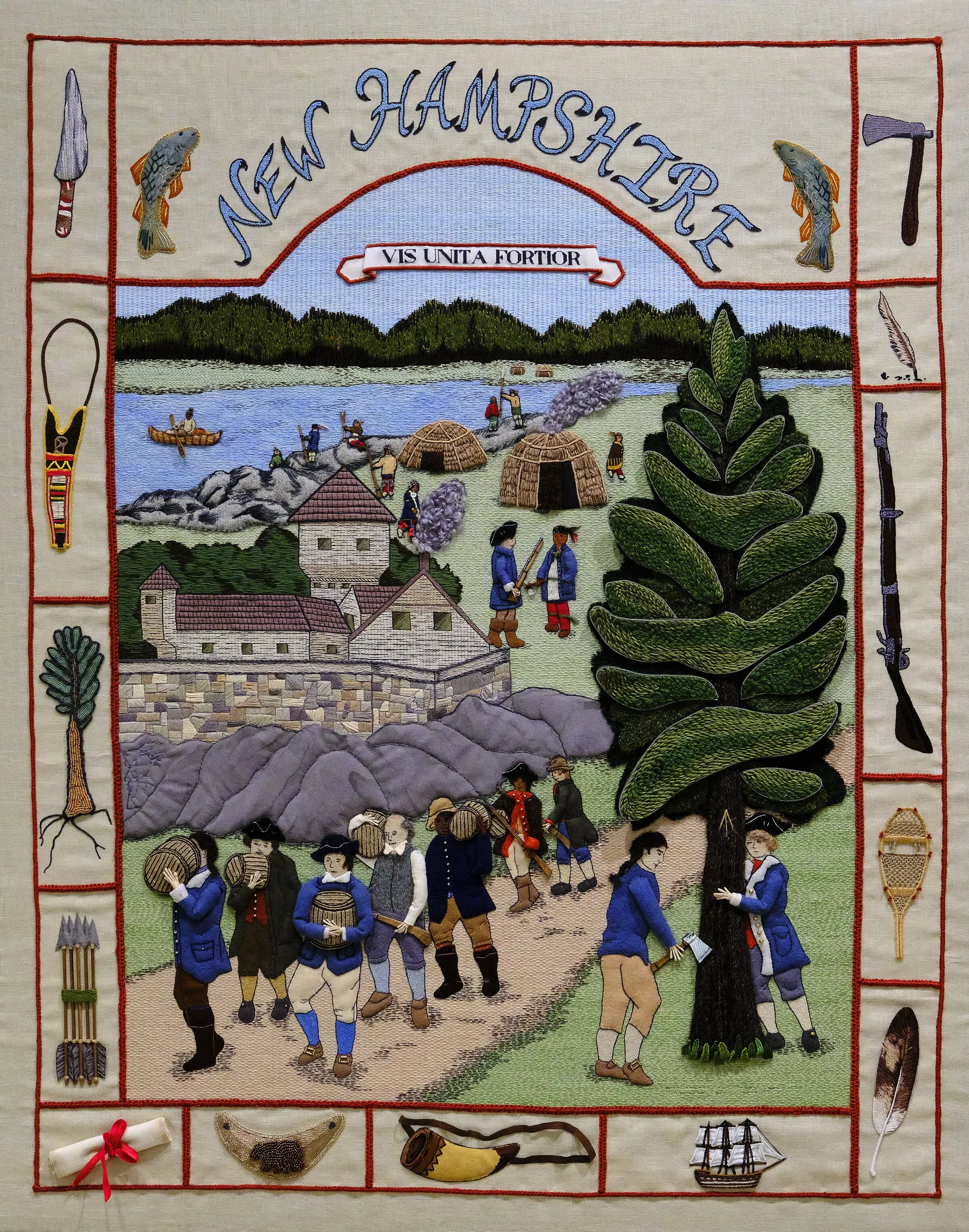 The New Hampshire tapestry panel